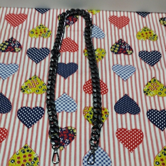 No Name brand Accessories - Glossy Black Chain Purse Strap 41" Long x 3/4" Wide #GBS-1